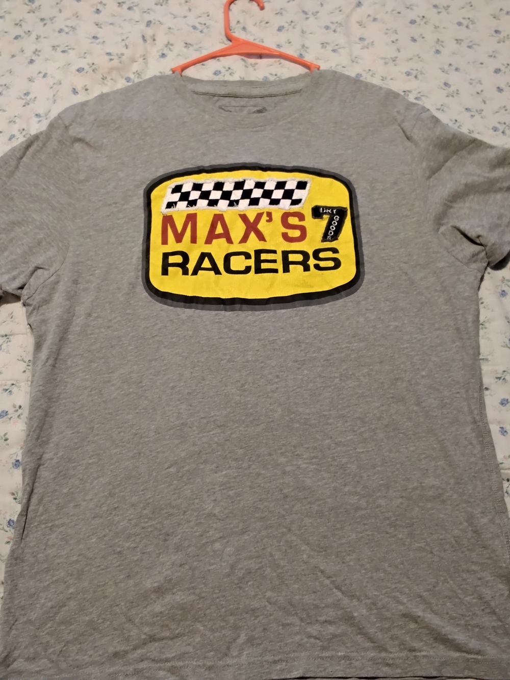 Others Follow Gray Short-Sleeve Tee with Yellow 'MAX'S RACERS' Graphic